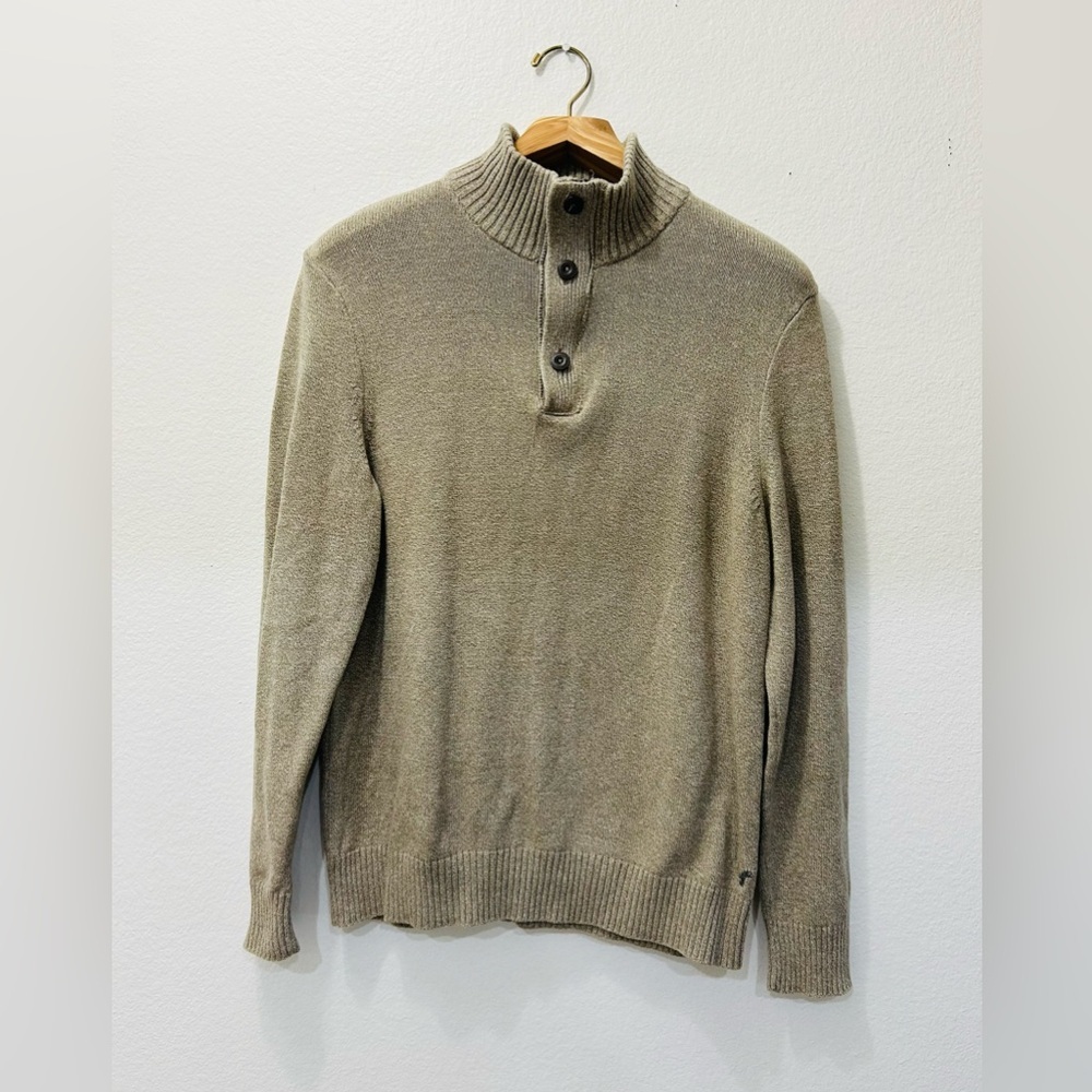 American Eagle Outfitters Men's Beige Turtleneck Sweater